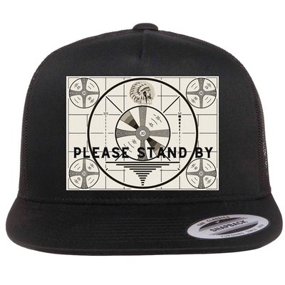 Vintage Old Test Pattern Please Stand By Tv Flatbill Hat