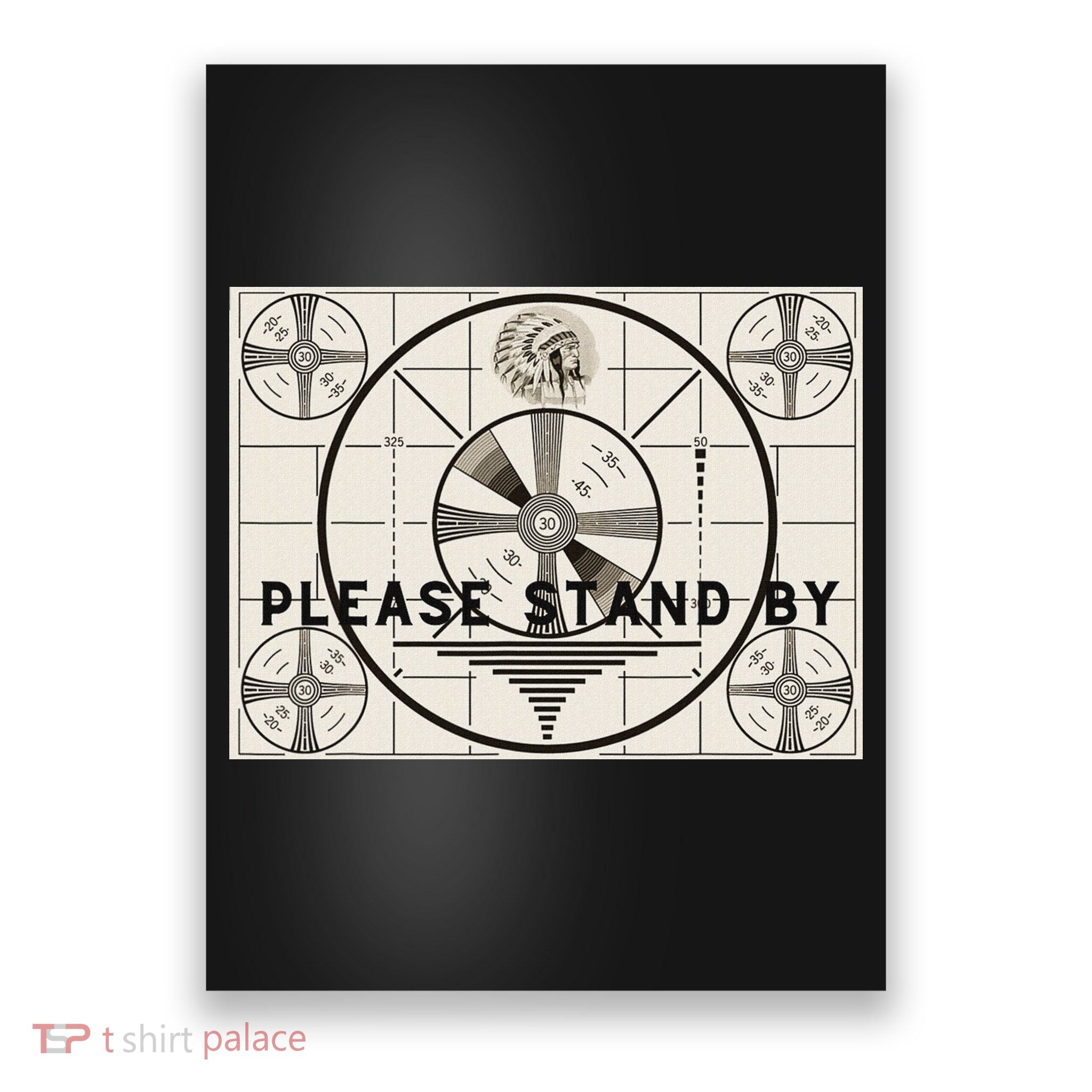 Vintage Old Test Pattern Please Stand By Tv Poster