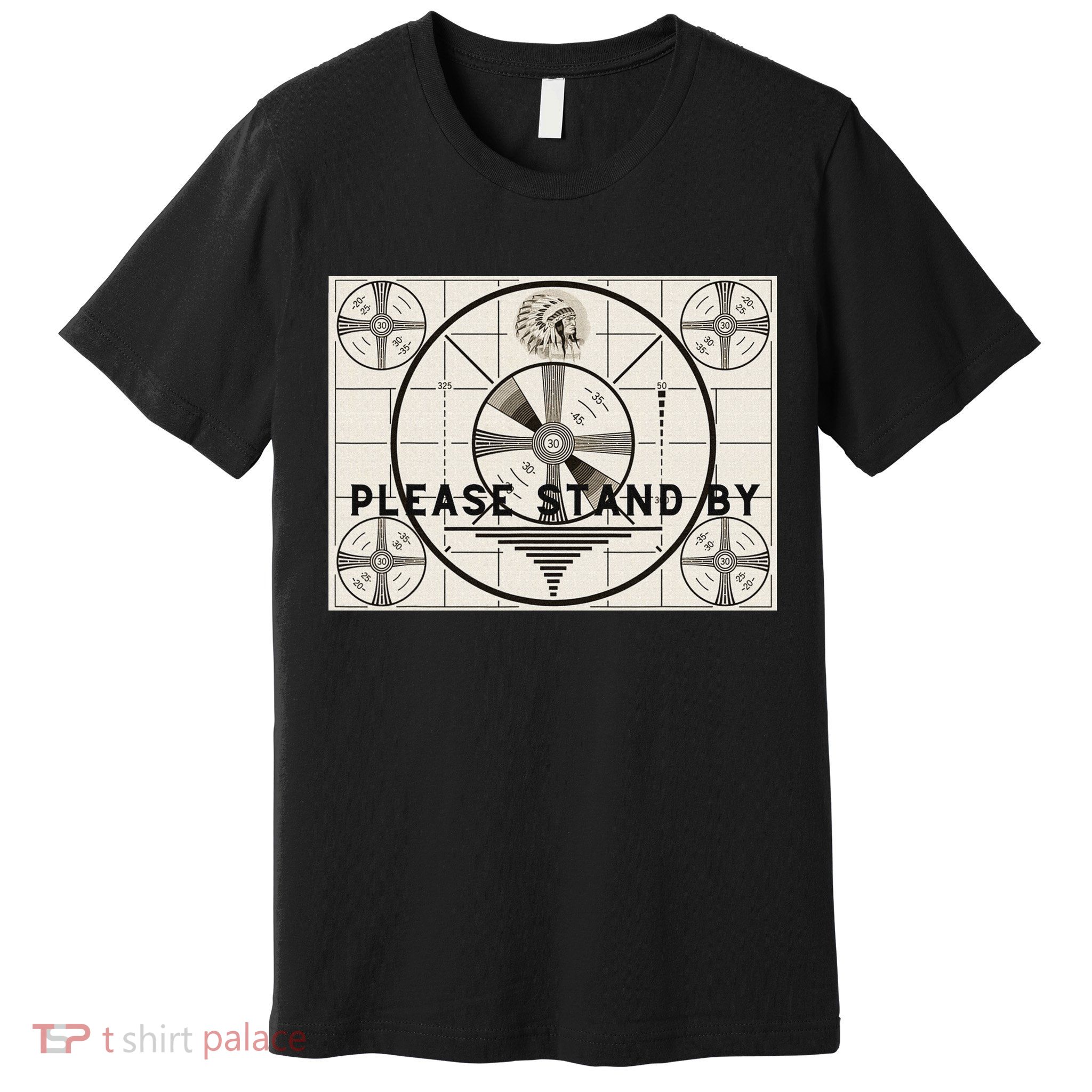 Vintage Old Test Pattern Please Stand By Tv Premium T-Shirt