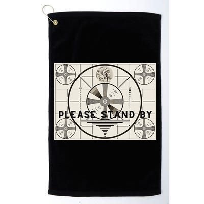 Vintage Old Test Pattern Please Stand By Tv Golf Towel