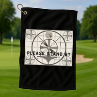 Vintage Old Test Pattern Please Stand By Tv Golf Towel
