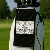 Vintage Old Test Pattern Please Stand By Tv Golf Towel