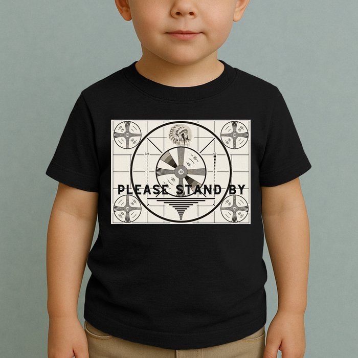 Vintage Old Test Pattern Please Stand By Tv Toddler T-Shirt