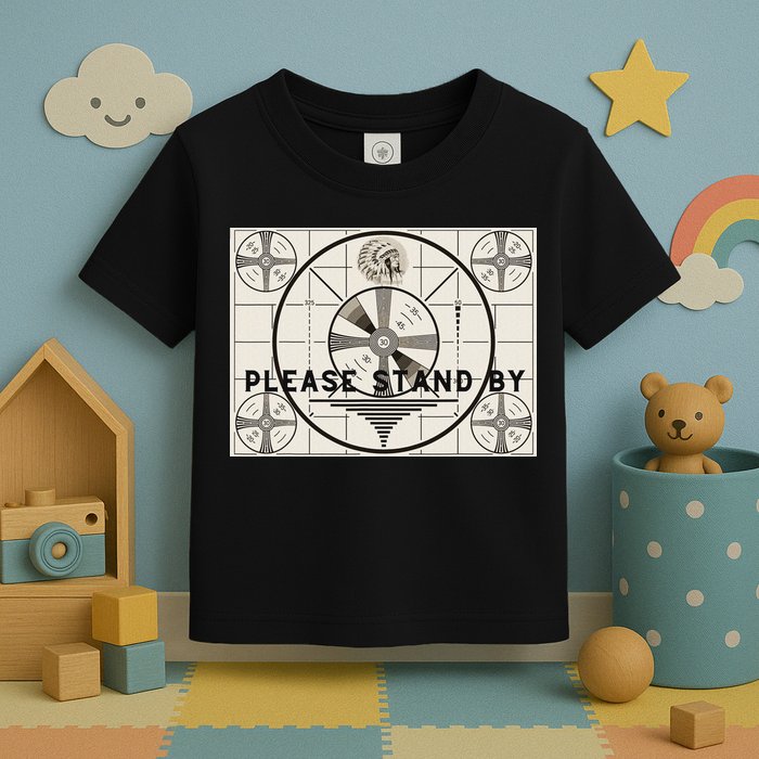 Vintage Old Test Pattern Please Stand By Tv Toddler T-Shirt