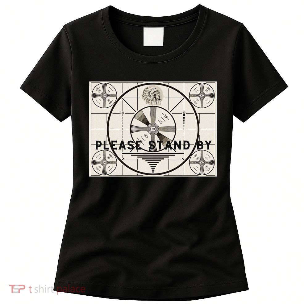 Vintage Old Test Pattern Please Stand By Tv Womens T-Shirt