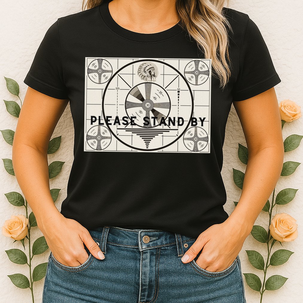 Vintage Old Test Pattern Please Stand By Tv Womens T-Shirt
