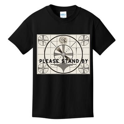 Vintage Old Test Pattern Please Stand By Tv Kids T-Shirt