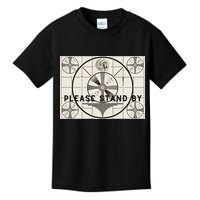 Vintage Old Test Pattern Please Stand By Tv Kids T-Shirt