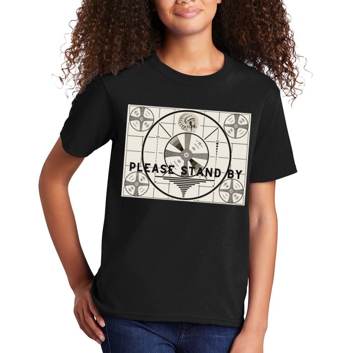 Vintage Old Test Pattern Please Stand By Tv Kids T-Shirt
