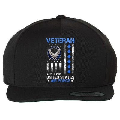 Veteran of the United States US Air Force USAF Wool Snapback Cap