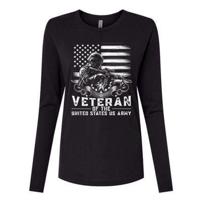 Veteran Of The United States Usa Army Patriotic Womens Cotton Relaxed Long Sleeve T-Shirt