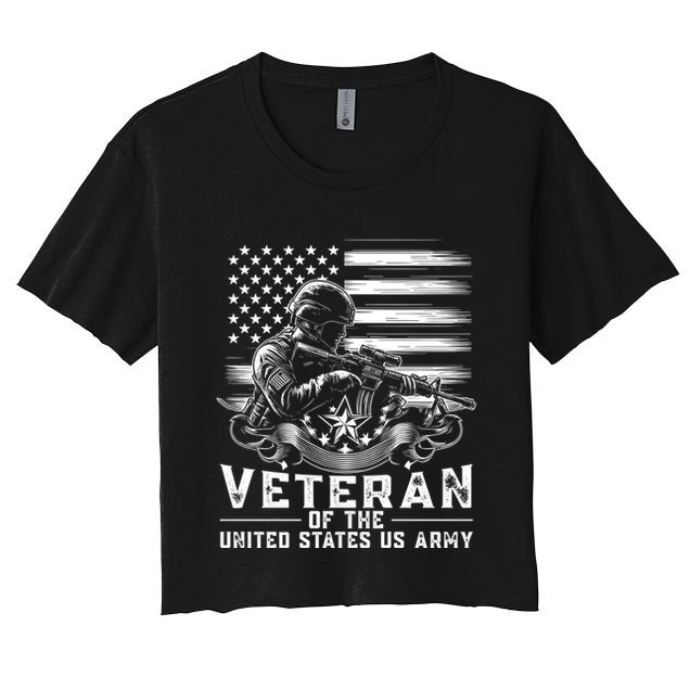 Veteran Of The United States Usa Army Patriotic Crop Top