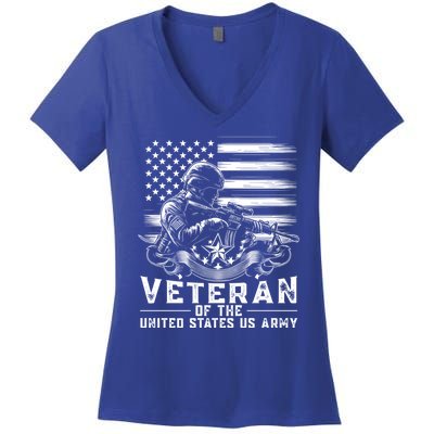 Veteran Of The United States Usa Army Patriotic Women's V-Neck T-Shirt