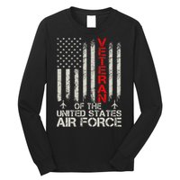 Veteran of the United States Air Force USAF Retro US Flag Long Sleeve Shirt