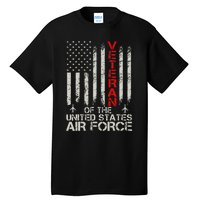 Veteran of the United States Air Force USAF Retro US Flag Tall T-Shirt