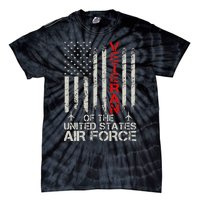 Veteran of the United States Air Force USAF Retro US Flag Tie-Dye T-Shirt