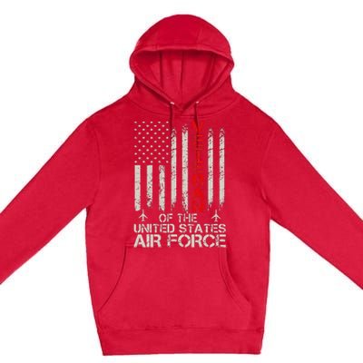 Veteran of the United States Air Force USAF Retro US Flag Premium Pullover Hoodie