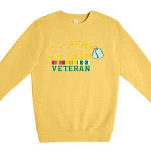 Veteran Of The United States Army Camouflage Us Flag Gift Premium Crewneck Sweatshirt