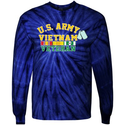 Veteran Of The United States Army Camouflage Us Flag Gift Tie-Dye Long Sleeve Shirt