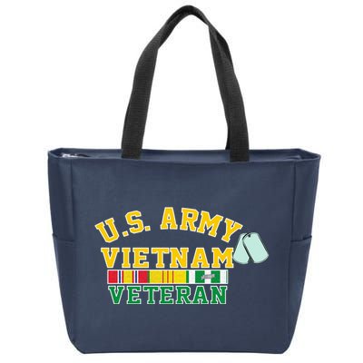 Veteran Of The United States Army Camouflage Us Flag Gift Zip Tote Bag