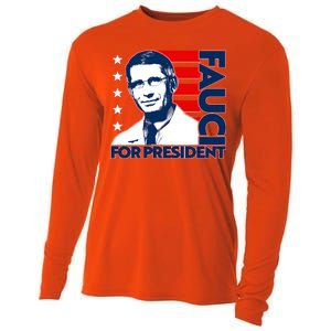 Vote Dr Fauci For President Cooling Performance Long Sleeve Crew