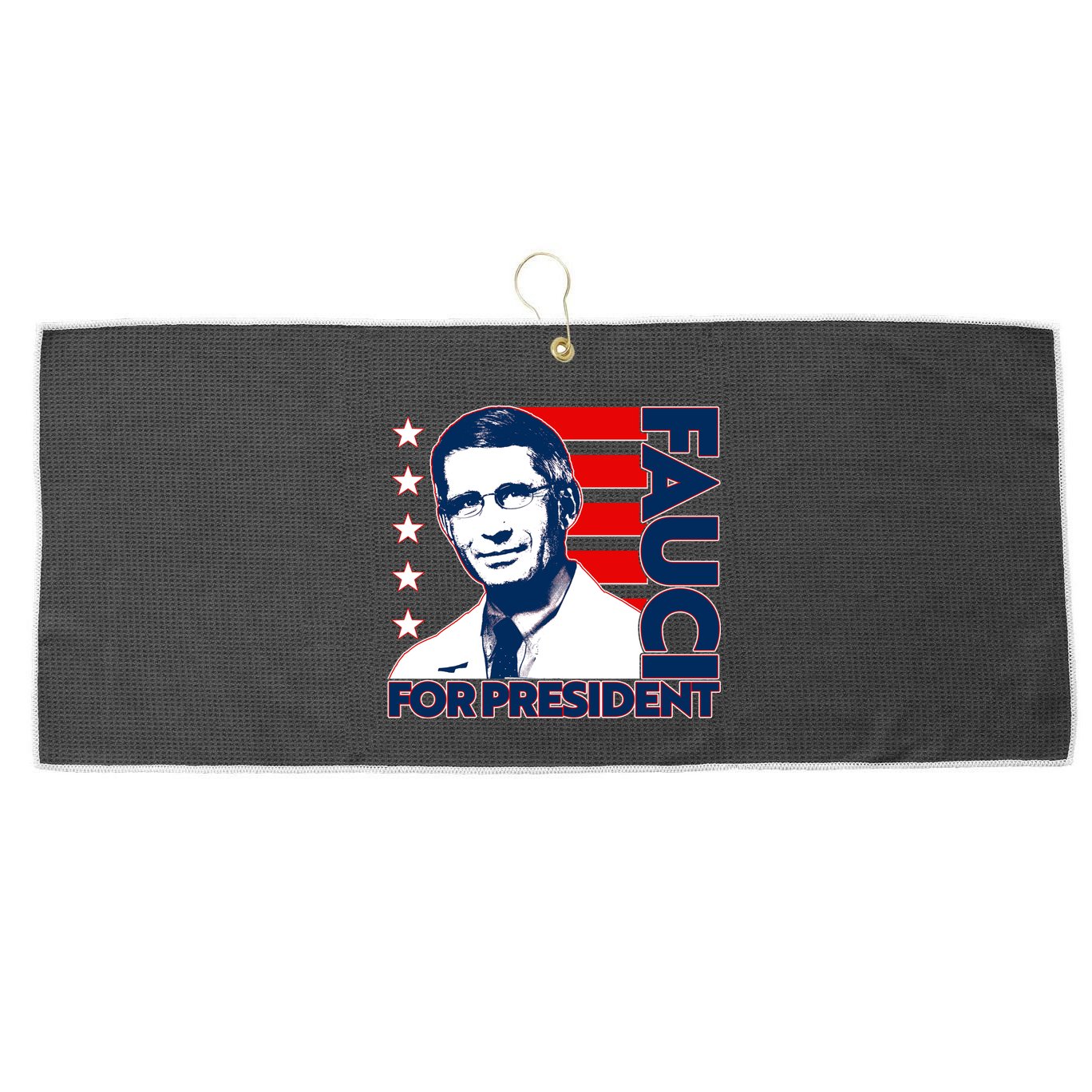 Vote Dr Fauci For President Large Microfiber Waffle Golf Towel