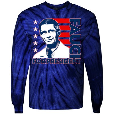 Vote Dr Fauci For President Tie-Dye Long Sleeve Shirt