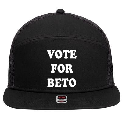 Vote For Beto 7 Panel Mesh Trucker Snapback Hat