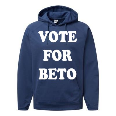 Vote For Beto Performance Fleece Hoodie