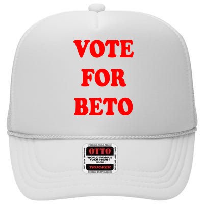 Vote For Beto High Crown Mesh Back Trucker Hat