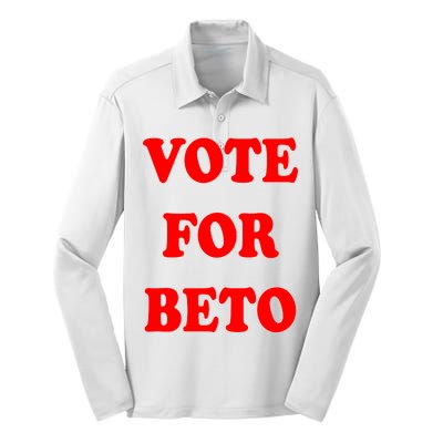 Vote For Beto Silk Touch Performance Long Sleeve Polo