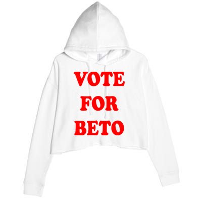 Vote For Beto Crop Fleece Hoodie