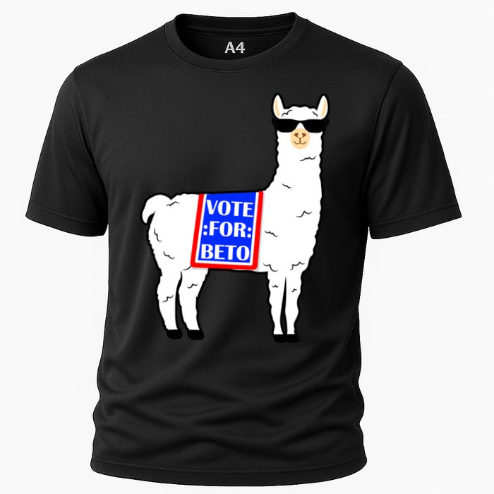 Vote For Beto Llama Cooling Performance Crew T-Shirt