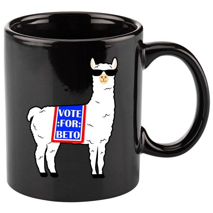 Vote For Beto Llama 11oz C Handle Ceramic Mug