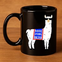 Vote For Beto Llama 11oz C Handle Ceramic Mug