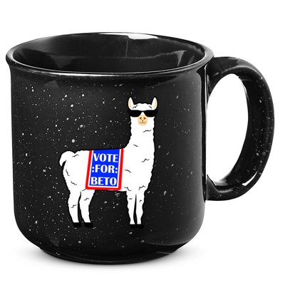 Vote For Beto Llama 15oz Campfire Ceramic Mug