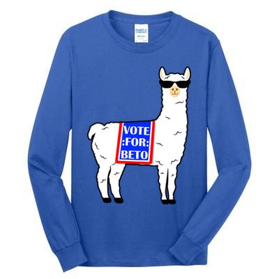 Vote For Beto Llama Tall Long Sleeve T-Shirt