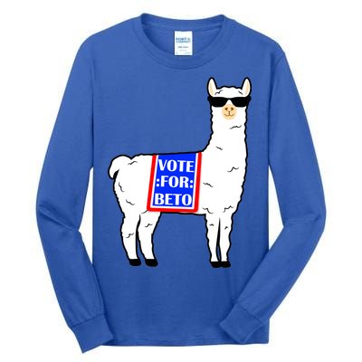 Vote For Beto Llama Tall Long Sleeve T-Shirt