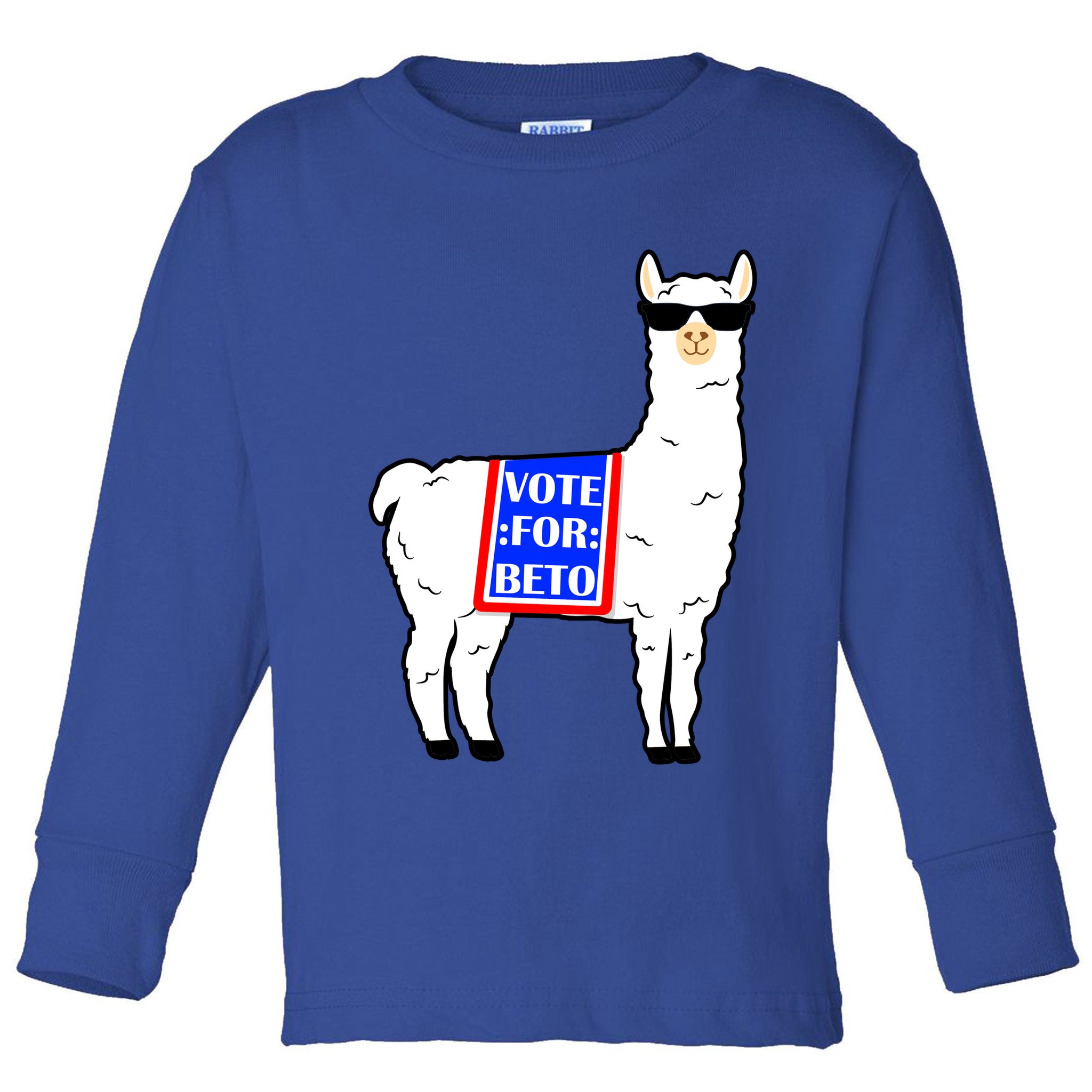 Vote For Beto Llama Toddler Long Sleeve Shirt