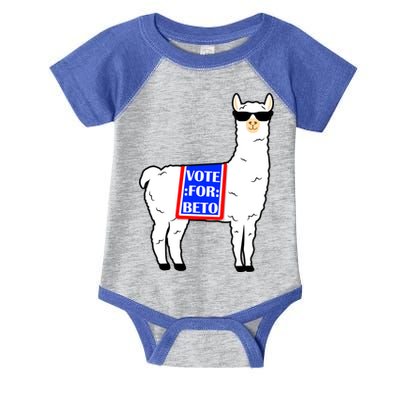 Vote For Beto Llama Infant Baby Jersey Bodysuit