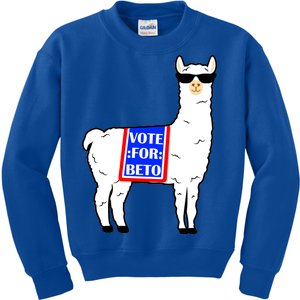 Vote For Beto Llama Kids Sweatshirt