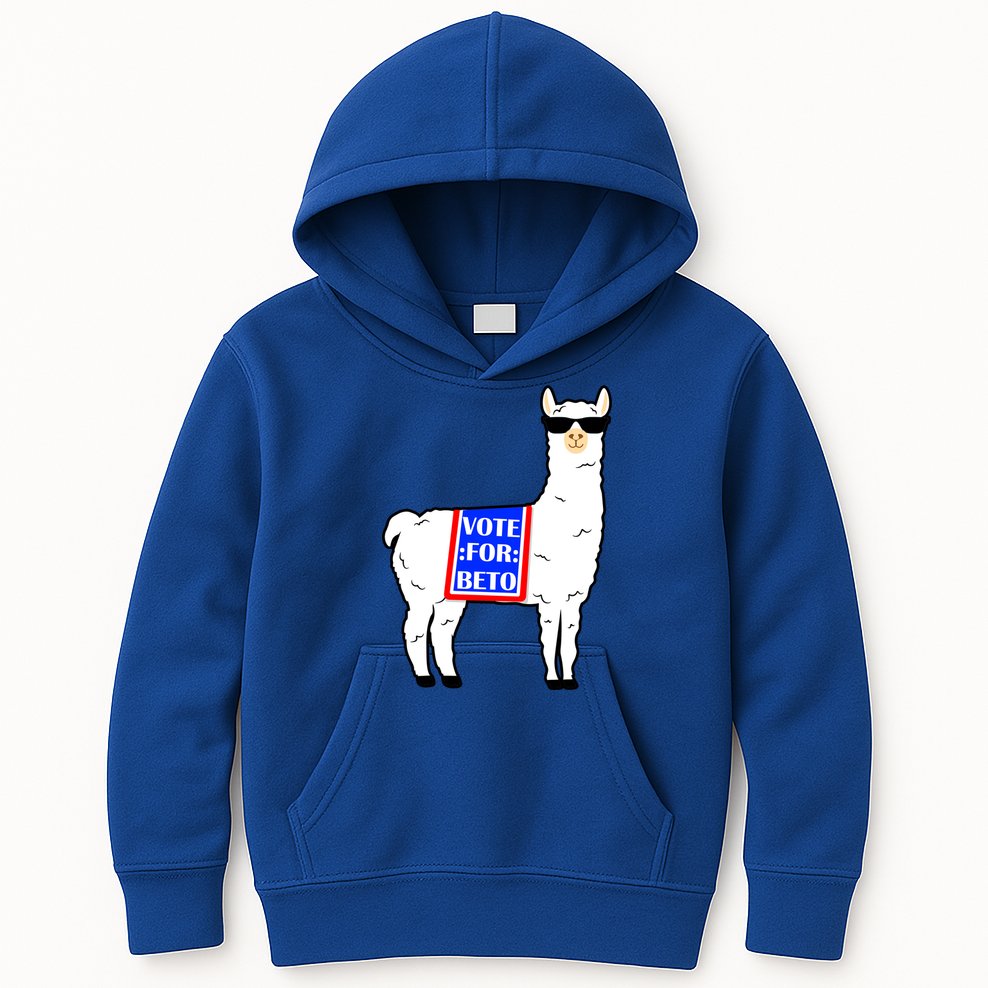 Vote For Beto Llama Kids Hoodie