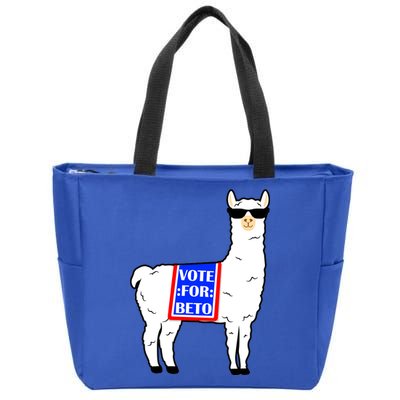 Vote For Beto Llama Zip Tote Bag