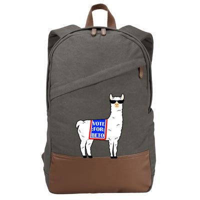 Vote For Beto Llama Cotton Canvas Backpack