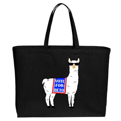 Vote For Beto Llama Cotton Canvas Jumbo Tote