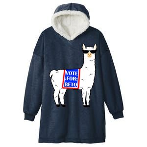 Vote For Beto Llama Hooded Wearable Blanket