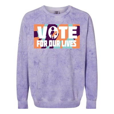 Vote For Our Lives Colorblast Crewneck Sweatshirt