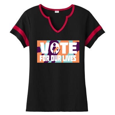 Vote For Our Lives Ladies Halftime Notch Neck Tee