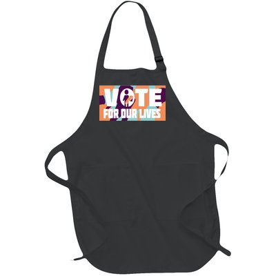 Vote For Our Lives Full-Length Apron With Pockets