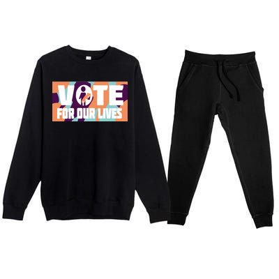 Vote For Our Lives Premium Crewneck Sweatsuit Set